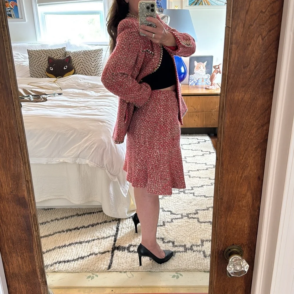 CHANEL wool tweed suit